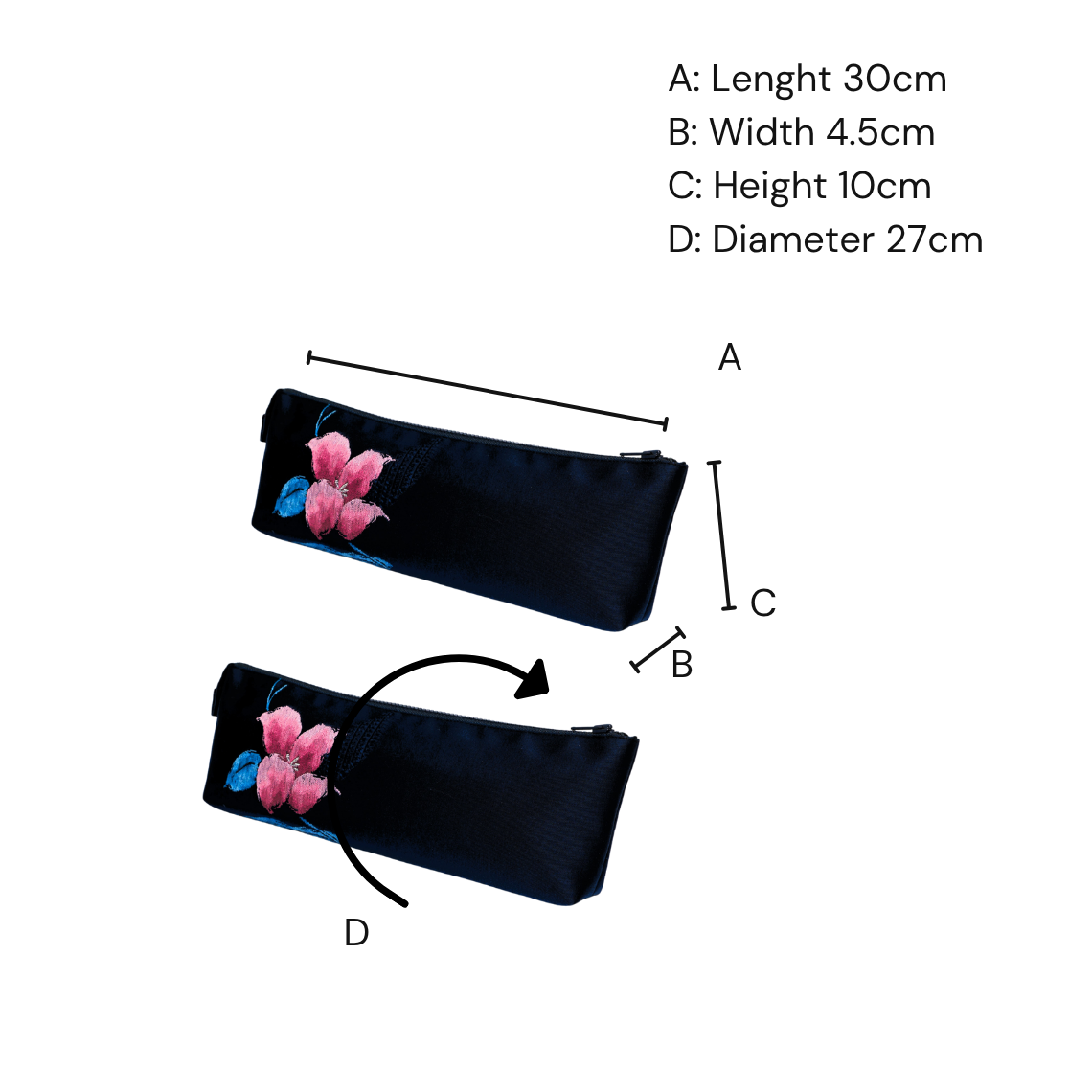 Kimono Obi Silk Piccolo Bag – Hanamizuki (Dogwood) Flower