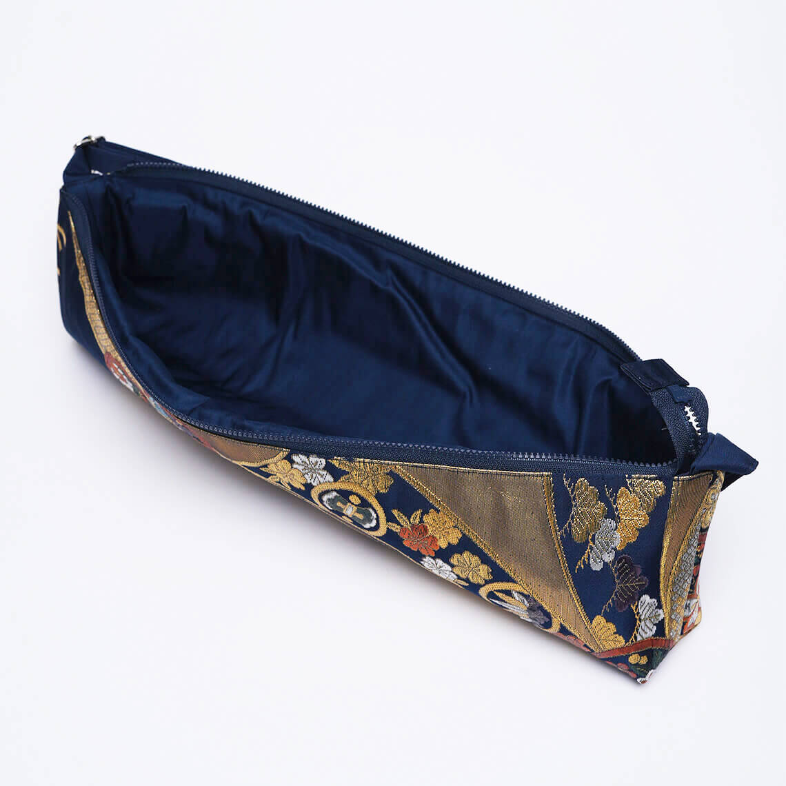 Kimono Obi Silk Flute Bag – Floral and Bamboo