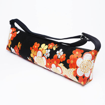 Kimono Obi Silk Flute Bag – Plum Blossom