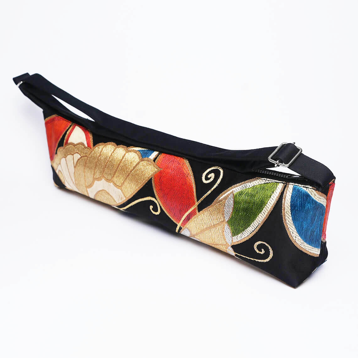 Kimono Obi Silk Flute Bag – Golden Butterfly