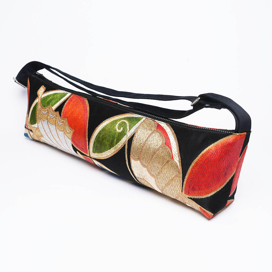 Kimono Obi Silk Flute Bag – Golden Butterfly