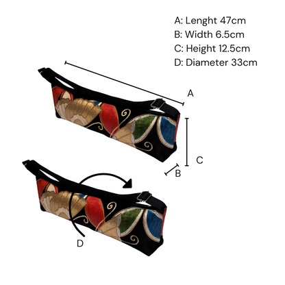 Kimono Obi Silk Flute Bag – Golden Butterfly