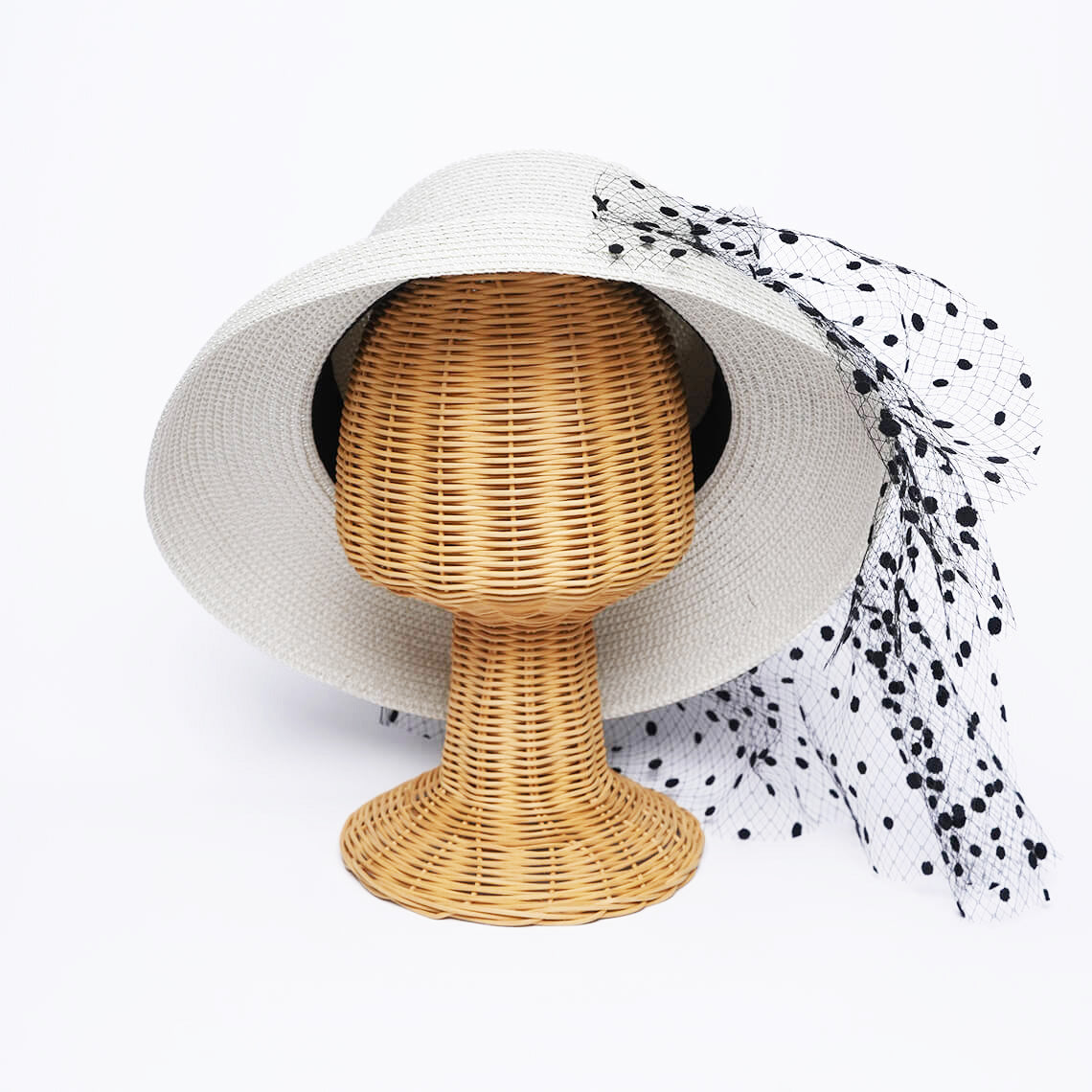 Elegant White Tulle Hat