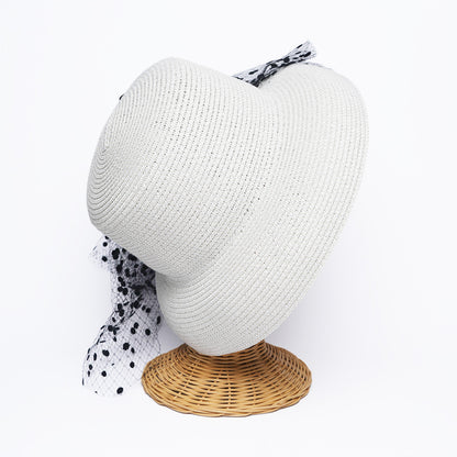 Elegant White Tulle Hat