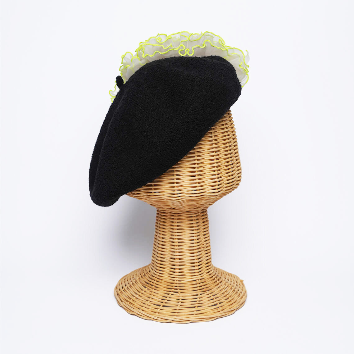 Black Neon Tulle Beret