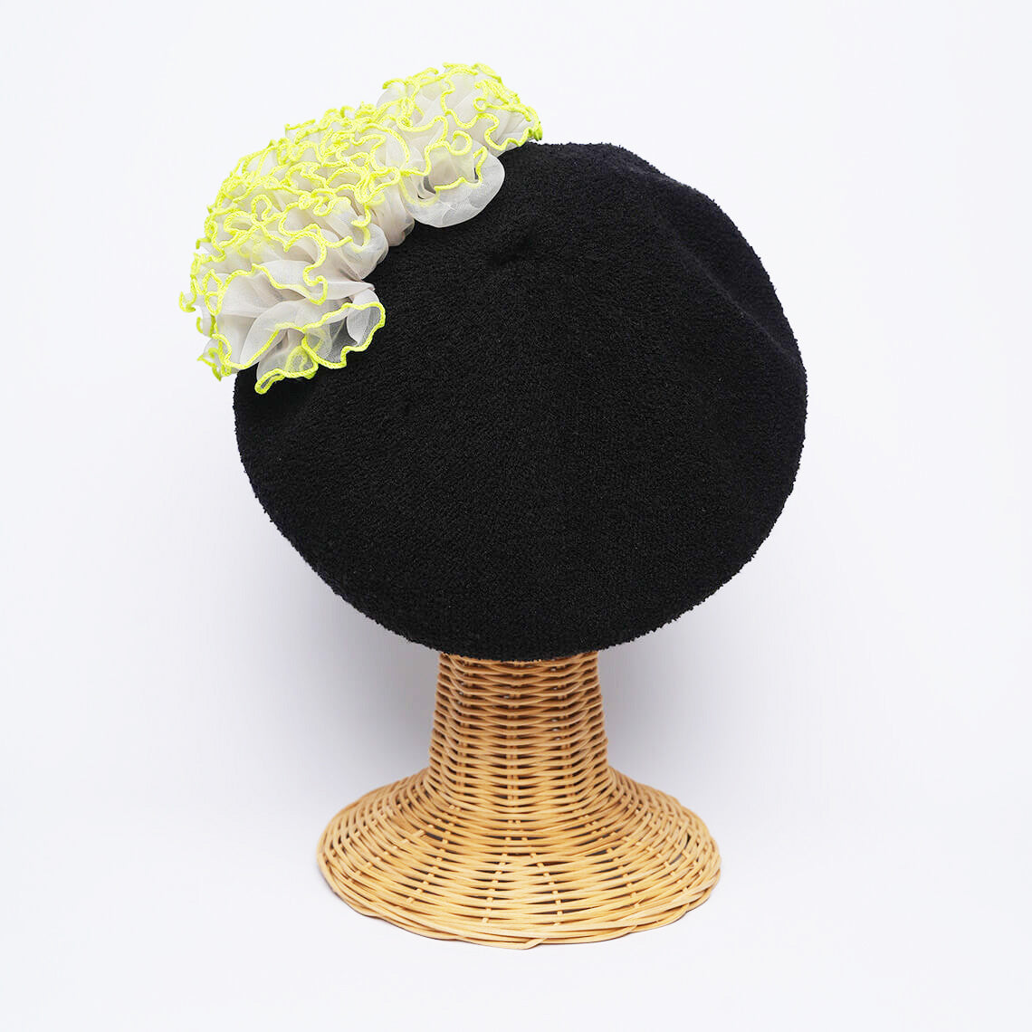 Black Neon Tulle Beret